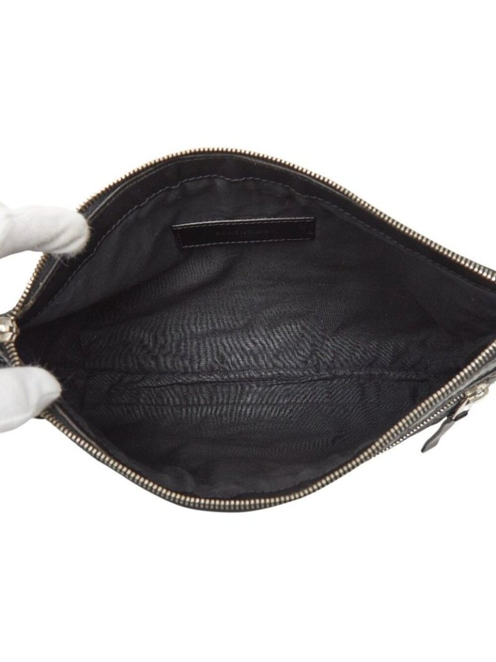 Balenciaga Classic Clip M Clutch Black Suede Leather - Picture 8 of 10
